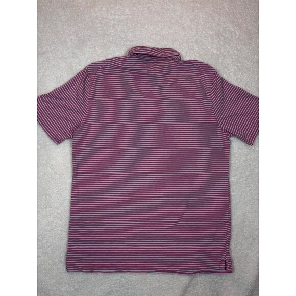 Johnnie-O Mens Hangin Out Striped Polo Shirt M Cotton Blend Casual Wear - Picture 13 of 16